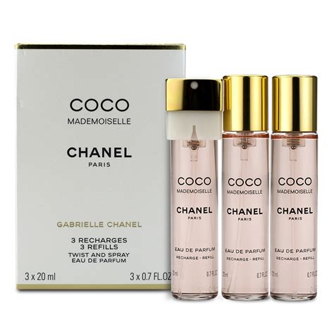 chanel coco mademoiselle eau de parfum twist &|chanel mademoiselle perfume refill.